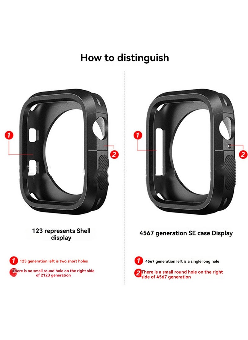 Black + Purple 45mm Suitable For Apple Watch Ultra Two-Color Silicone Protective Cover, Anti-Fall