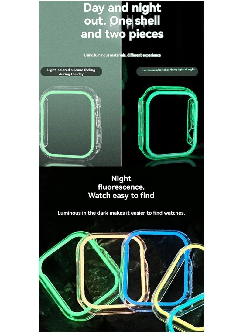 Luminous Green For Apple Iwatch Ultra/Ultra2 (49mm) Fluorescent Protective Cover Hollow, Waterproof And Drop-Proof