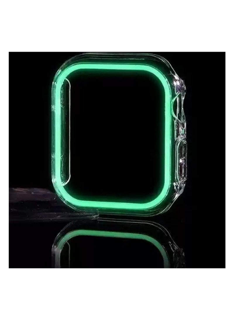 Luminous Green For Apple Iwatch Ultra/Ultra2 (49mm) Fluorescent Protective Cover Hollow, Waterproof And Drop-Proof