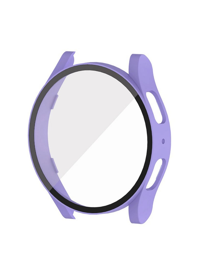 Purple Pc + Tempered Glass Galaxy Watch 44mm Protective Case Tempered Film Integrated, Waterproof And Drop-Proof