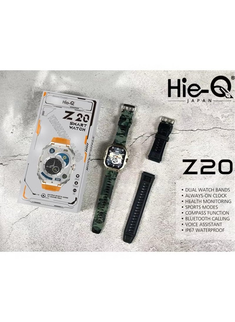 Z20 Smart Watch – Fitness Tracker, Heart Rate Monitor, Sleep Tracker, Waterproof, Touchscreen, Multiple Sports Modes, Call & Message Notifications, Stylish Design