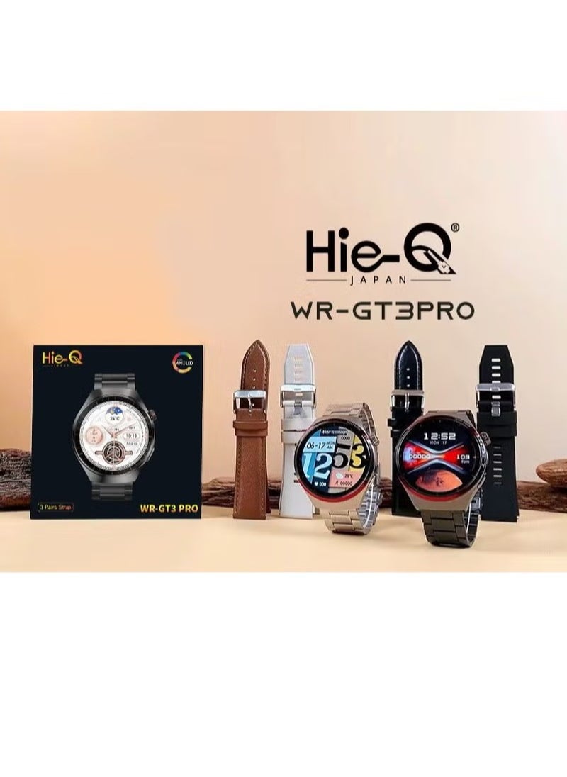 Smart Watch (WR-GT3 Pro) - Premium Fitness Tracker, Heart Rate & Sleep Monitor, IP68 Waterproof, 1.39-inch AMOLED Display, Pedometer, Smart Notifications, Long Battery Life - Stylish & Durable Smartwatch
