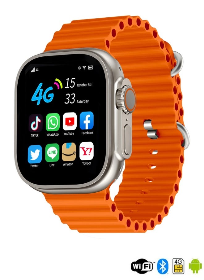 4G SIM Smart Watch 2.2 inch Display Support Google store download application Built In Wifi GPS Bluetooth Fitness Tracker