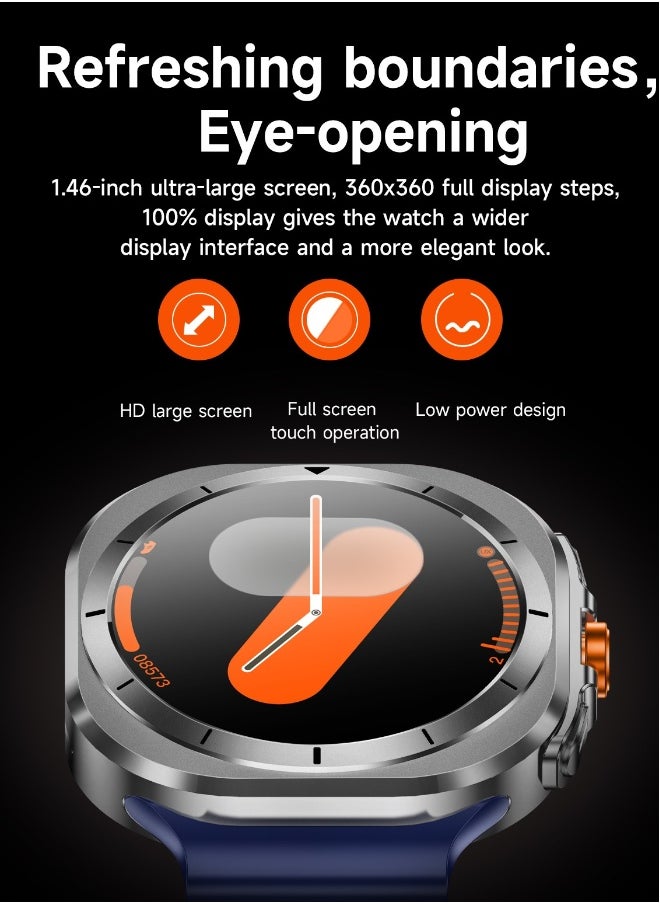 New Arrival Z7 Ultra Smart Watch,Compass Smart Watch For Outdoor Sport,Bluetooth Call,Heart Rate Fitness Monitor,Wireless Charging,Message Reminder,Sport Watch For Men And Woman,Water Proof,Gesture Control,Multifunctional,With 2 Bands
