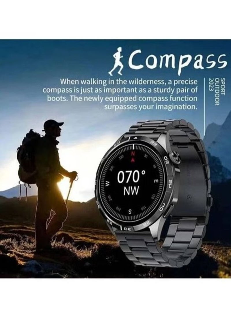 Watch GT4 New Model – 1.65 Inch HD AMOLED Screen, IP68 Waterproof, Stylish Design with 3 Straps – Smartwatch with Fitness Tracking, Heart Rate & Sleep Monitor for Men & Women – Long Battery Life, Customizable Watch Faces