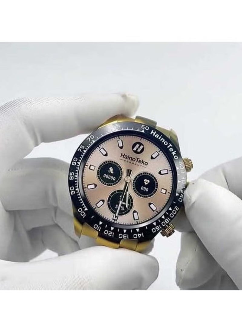 RW-26 Smartwatch for Men & Women | Gold, Stylish Fitness Tracker with AMOLED Display, Waterproof, Heart Rate Monitoring, AI Voice Assistant, and More