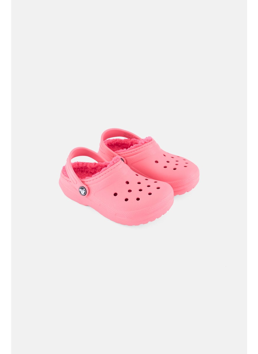 Kids Girl Classic Fuzz-Lined Clogs, Pink