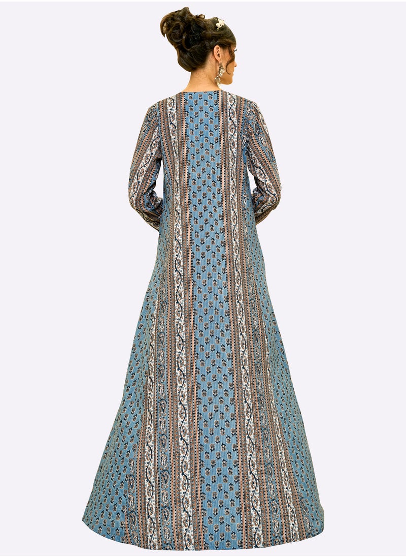 Sara Arabia Flora Stripe Jalabiya