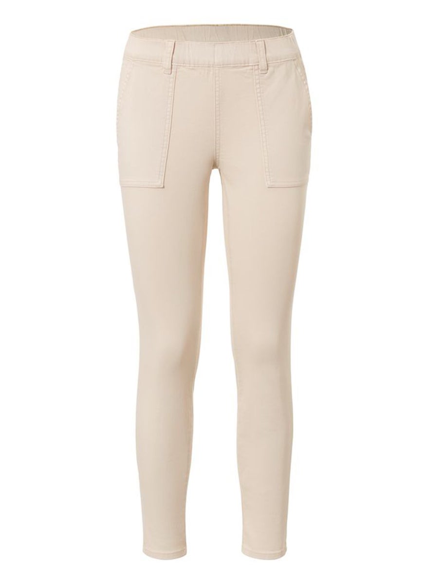 Women Slime Fit Plain Denim Jeans, Off White