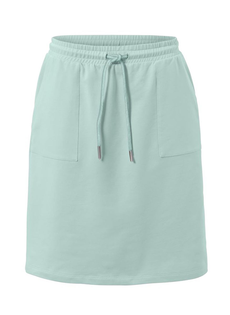 Women Solid Sweat Mini Skirt, Mint