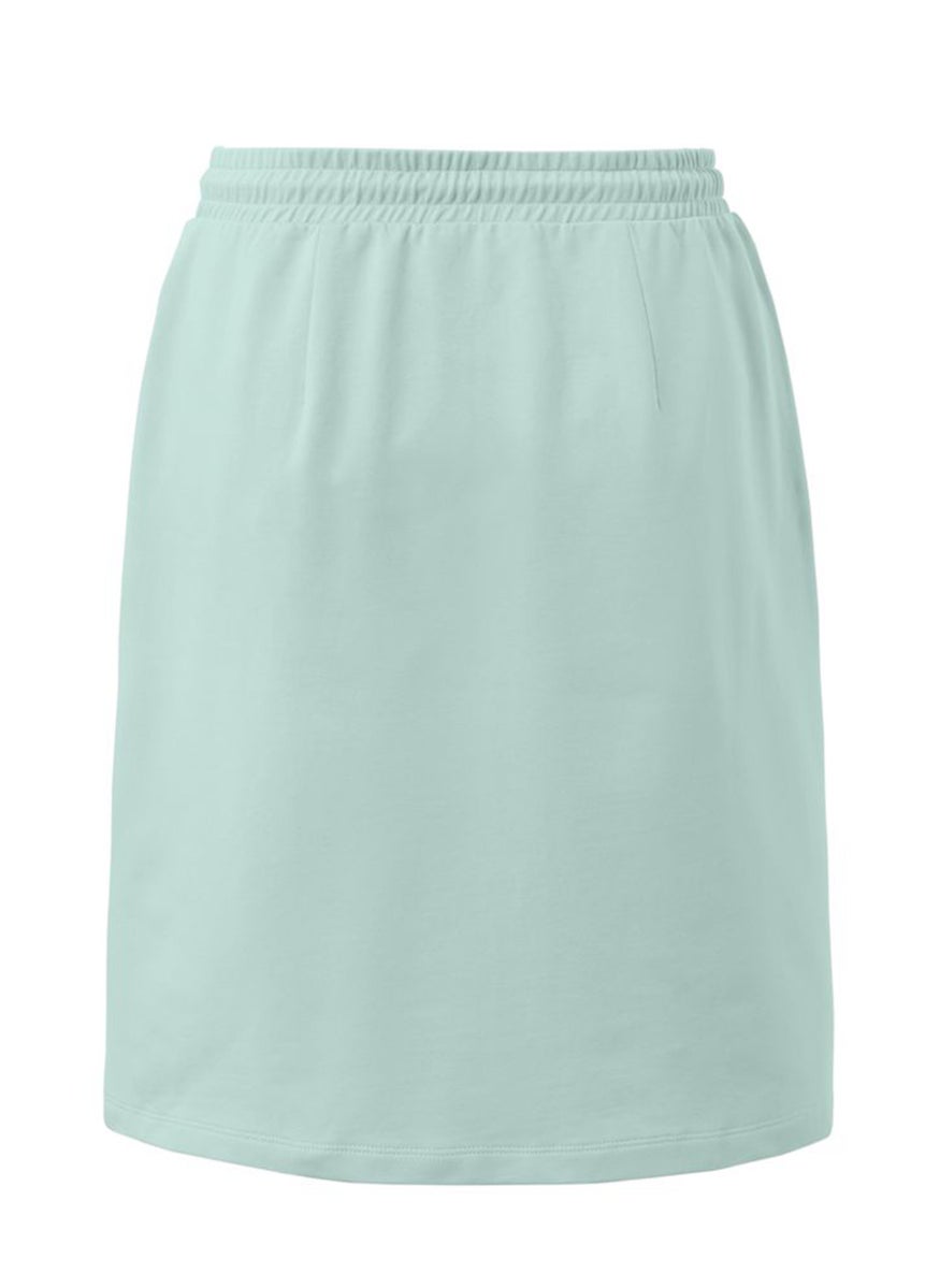 Women Solid Sweat Mini Skirt, Mint