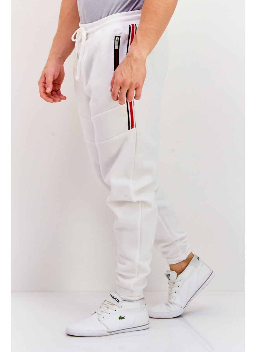 Men Regular Fit Solid Sweatpants Pants, White