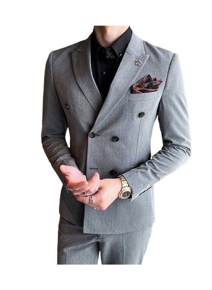 New Business Casual Slim-fit Men's Suit Sets