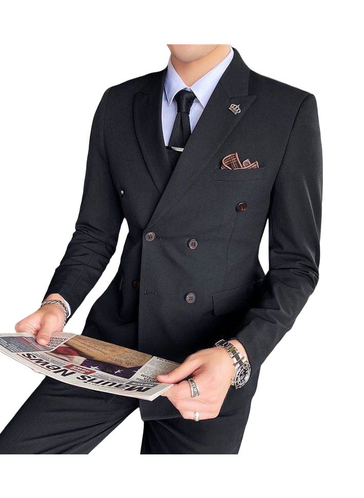 New Business Casual Slim-fit Men's Suit Sets