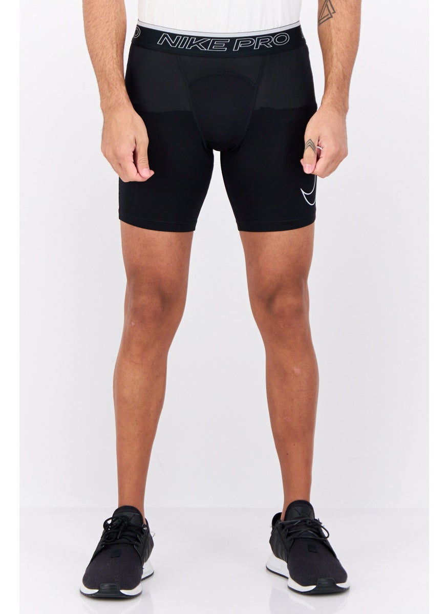 Men Sportswear Fit Pull On Training Shorts, Black