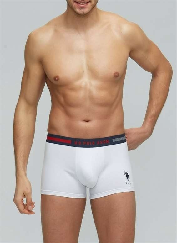 Written Navy Blue Gray White 3-Pack Cotton Lycra Men's Boxer