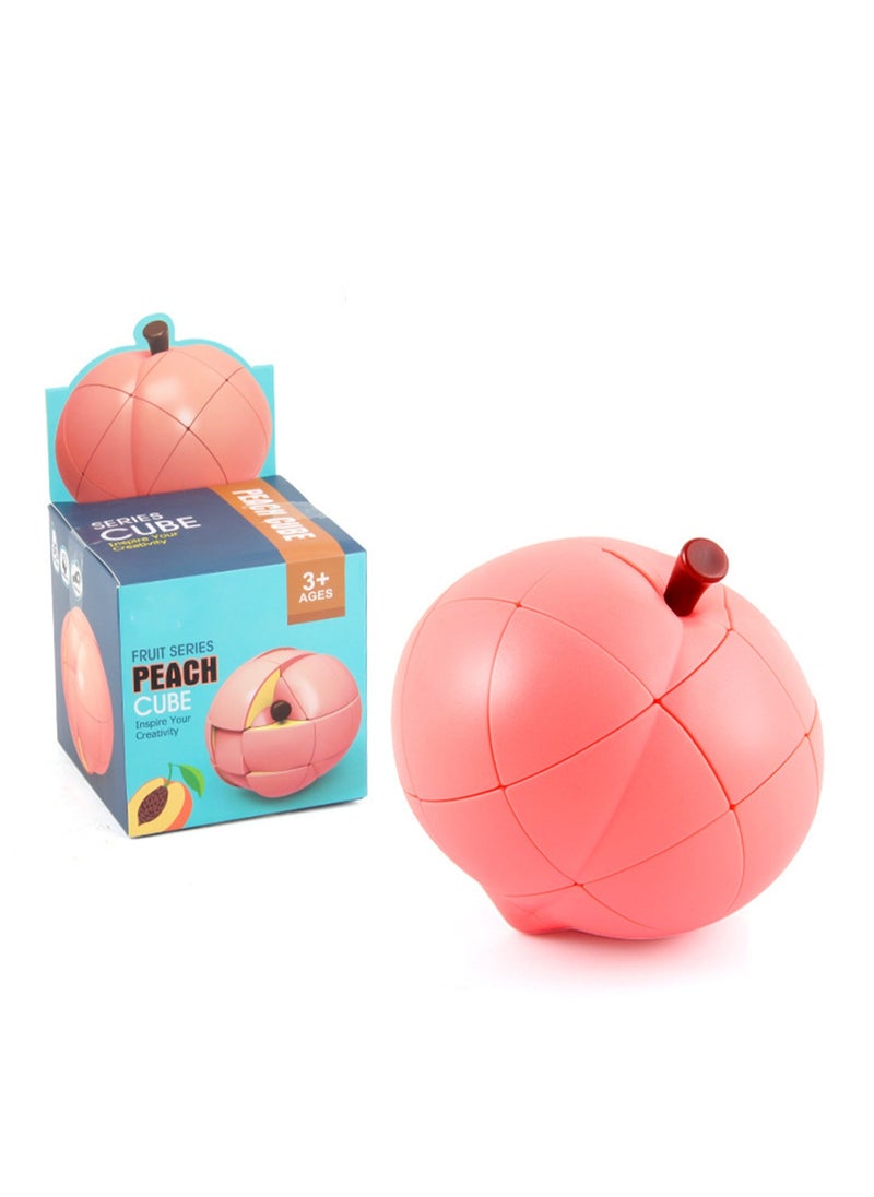 Fruit Rubik's Cube New Strange Decompression Fruit Series Twist Cube Flip Rubik's Cube (Peach)