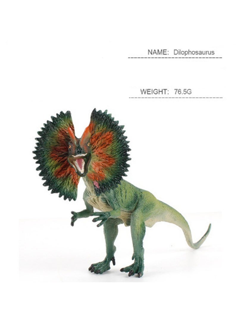 8 Inch Green Dilophosaurus, Realistic Jurassic Dinosaur Model Toy, Plastic Educational Prehistoric Animal Model For Kids And Toddlers, Gift