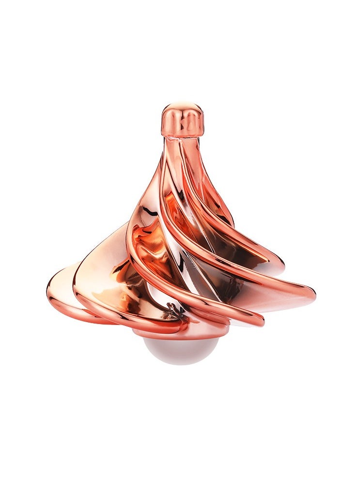 Spinning Top, Wind Top, Wind-Blown Spinning Top, Desktop Decompression Toy, Airflow Spinning Top, Desktop Gyroscope, Stress Relief Toy Birthday Gift(Rose Gold)