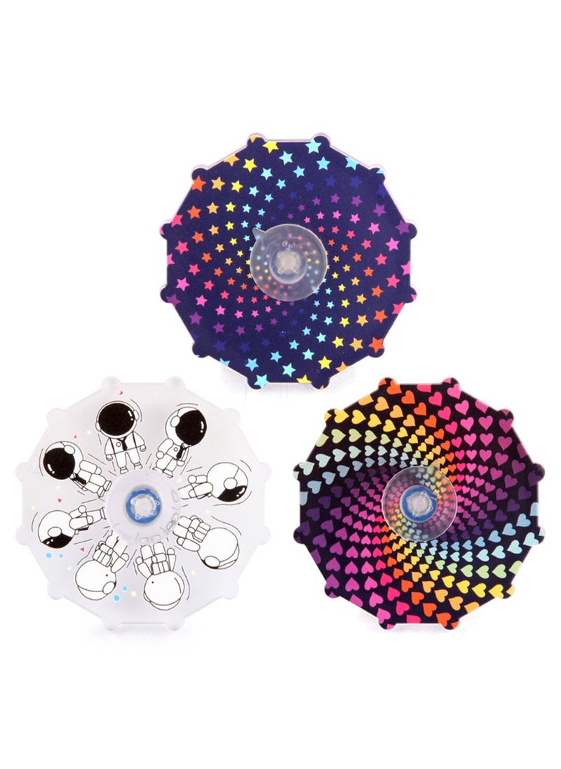 3-piece Set Of New And Unique Decompression Toys, Finger Gyroscope, Single-Sided Acrylic Plate Rotating Disk Finger Gyroscope Fingertip Toys