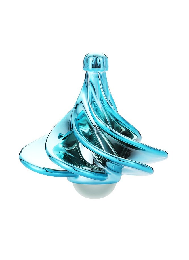 Spinning Top, Wind Top, Wind-Blown Spinning Top, Desktop Decompression Toy, Airflow Spinning Top, Desktop Gyroscope, Stress Relief Toy Birthday Gift(Aqua Blue)