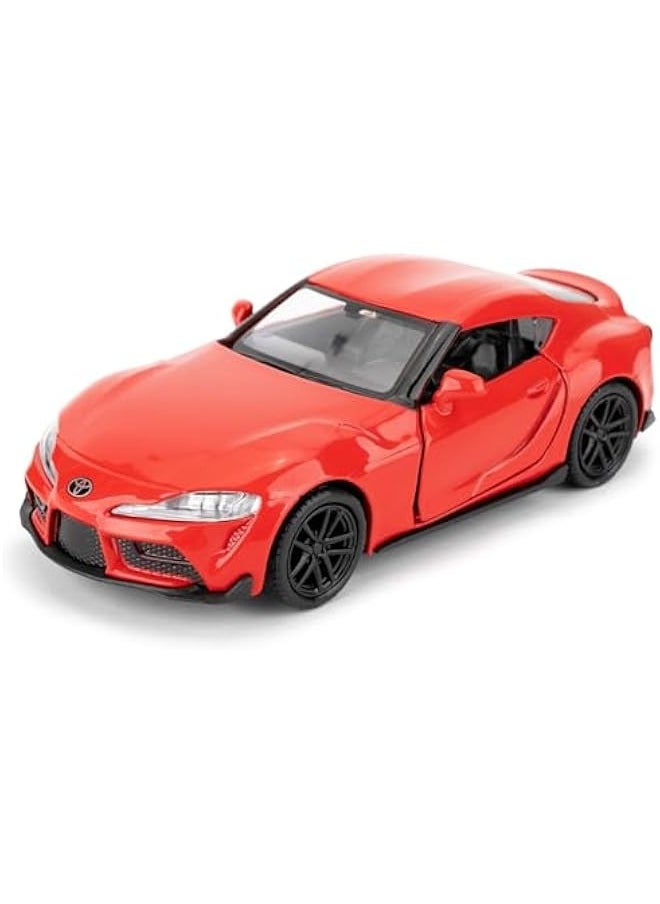 1/36 Toyota Supra Alloy Model Car with Pull Back Function Toy Car for Collecting and Decorating Model Toys, Car Gifts for Boys and Girls (Red)