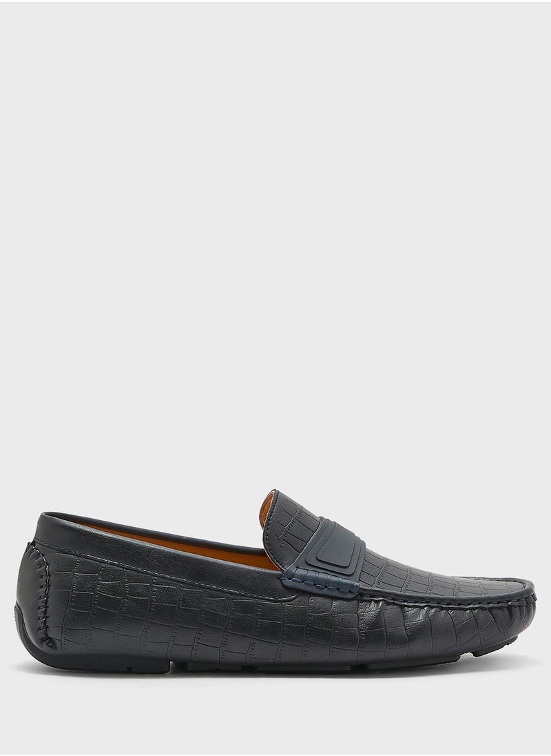 Croc Print Loafers