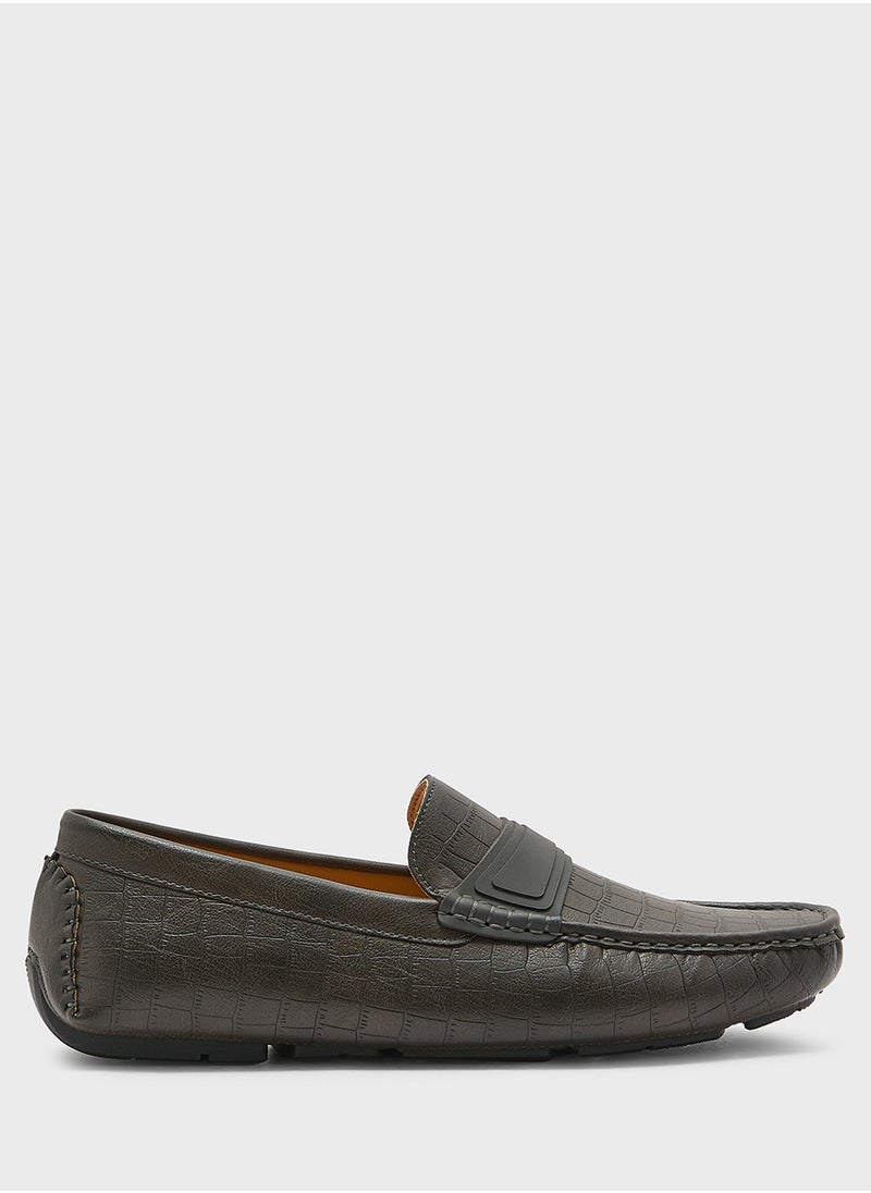 Croc Print Loafers