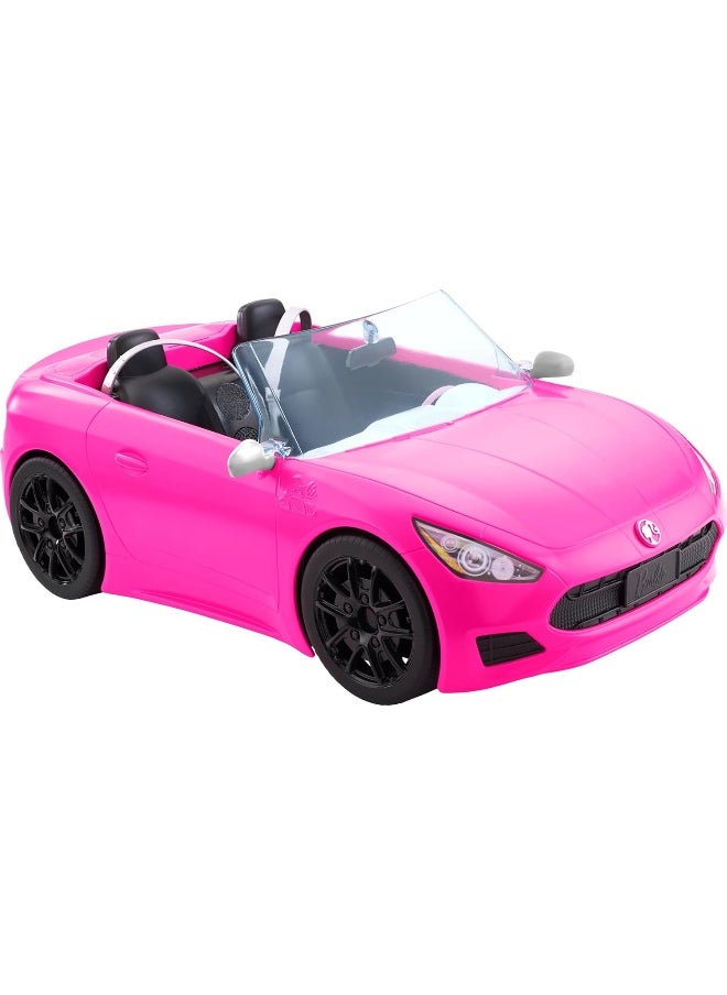 Barbie Pink Convertible 2-Seater Vehicle with Rolling Wheels