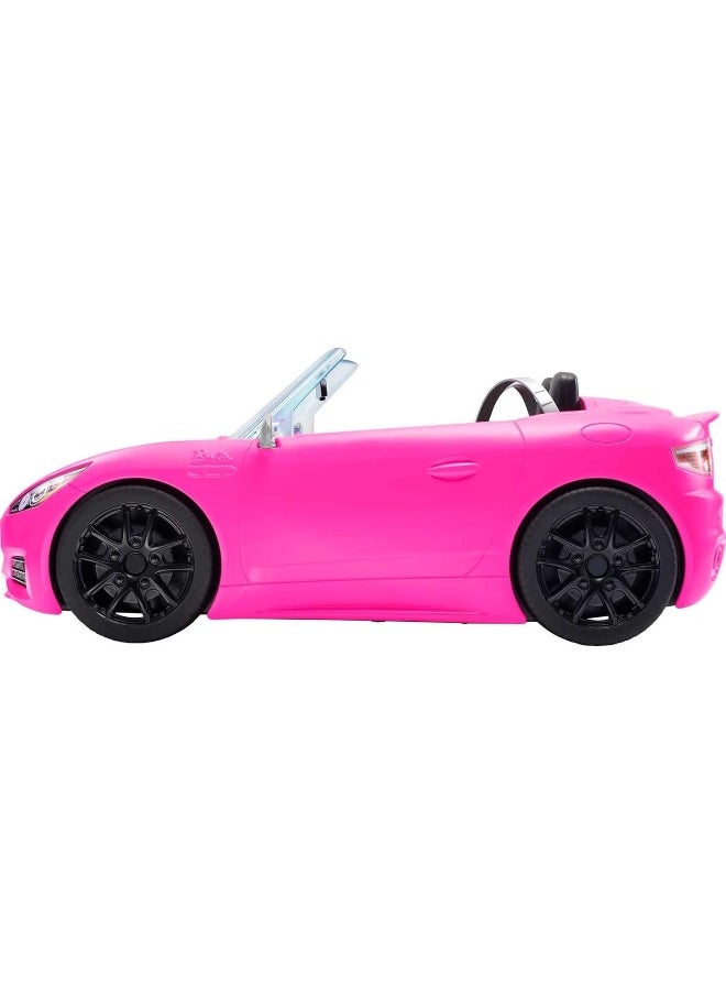 Barbie Pink Convertible 2-Seater Vehicle with Rolling Wheels