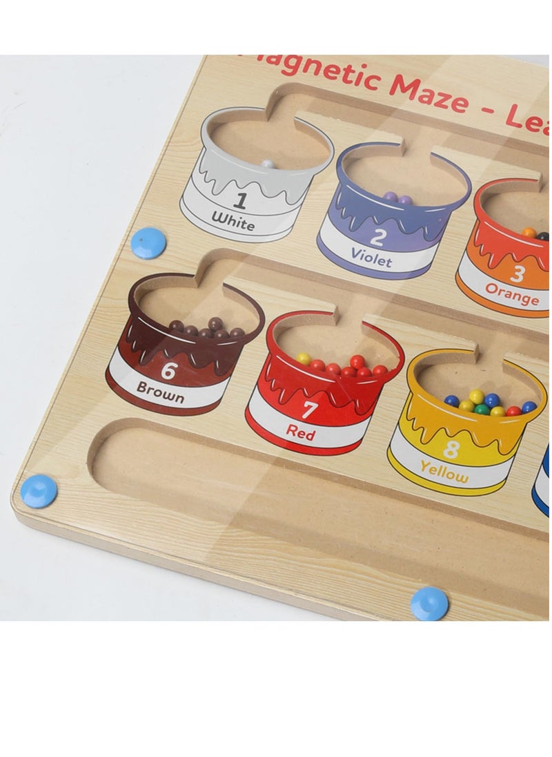 Educational Toys Montessori Toys Hand-Eye Coordination Time Killer Baby Toys Boys Girls Building Blocks Fingertip Training Magnets Number and Color Matching Birthday Gift Fine Manipulation Educational Toys for 4-6 Years Old