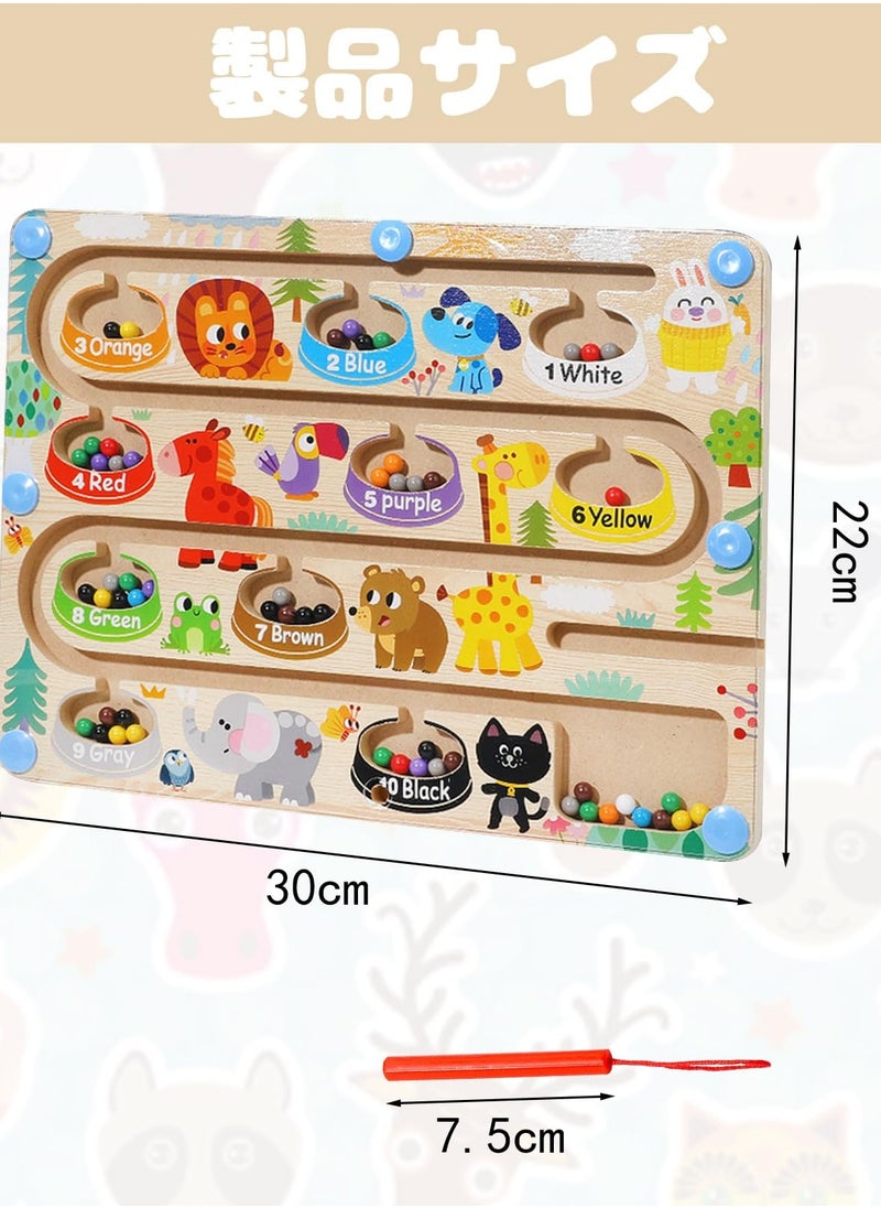 Educational Toys Montessori Toys Hand-Eye Coordination Time Killer Baby Toys Boys Girls Building Blocks Fingertip Training Magnets Number and Color Matching Birthday Gift Fine Manipulation Educational Toys for 4-6 Years Old