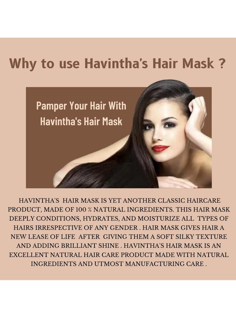 Havintha Hair Mask For Hair Fall Growth Split Ends Luster Shining Nourishment | Hair Mask for Dry and Frizzy Hair | Herbal Hair Mask & Natural Cleanser| Controls Dandruff Hair Mask - 227 Grams - Fresh