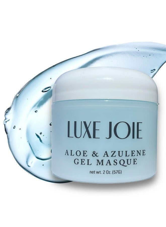 Aloe & Azulene Gel Masque Hydrating & Soothing Facial Mask Hyaluronic Acid Lavender Green Tea Men Womens