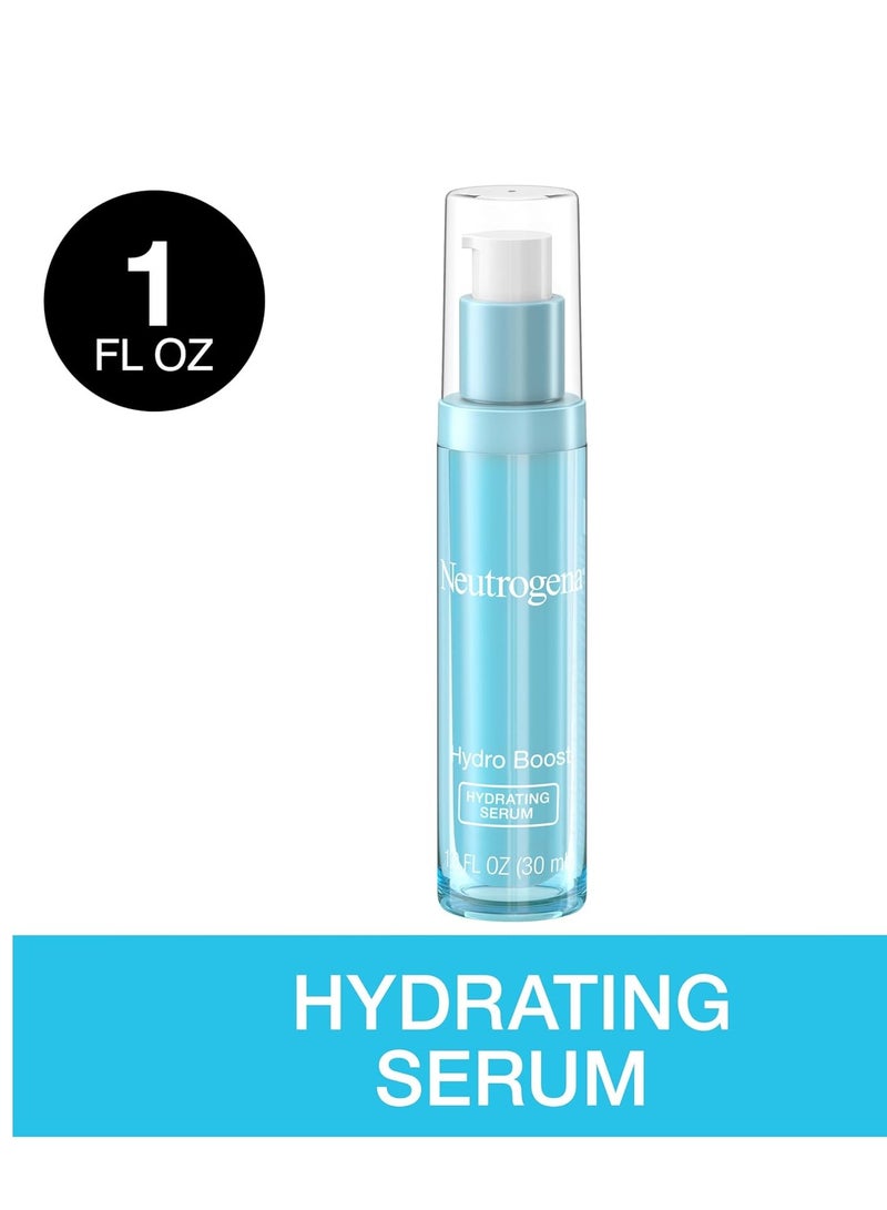 Hydro Boost Hydrating Hyaluronic Acid Serum for Face & Neck, Fast Absorbing Daily Facial Moisturizing Serum Quenches Dry Skin for Hydrated, Glowing Skin, Oil-Free, Non-Comedogenic 1Fluid Ounce