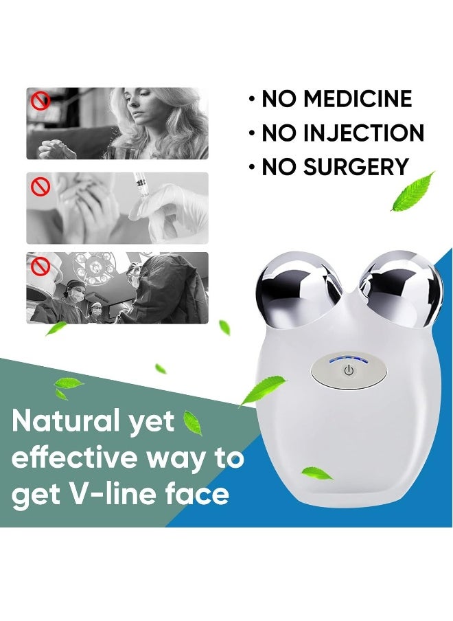 Microcurrent Facial Device,V-Face Sculpting Tool,Electric Face Massager Roller for Anti Aging Wrinkle Reducer Rejuvenation Spa Instant Face Lift,Best Gift for Women