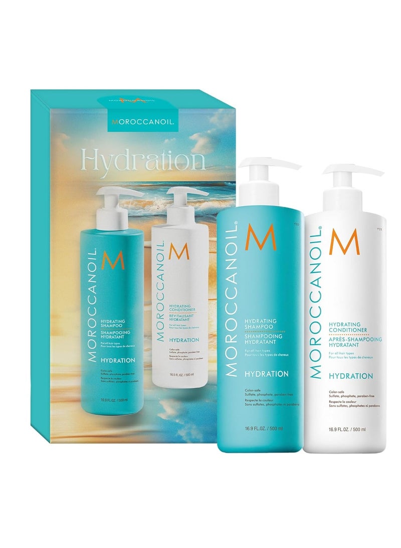 Hydrating Shampoo and Conditioner Set, 500ml Each – Sulfate-Free, Moisturizing Hair Care Duo for Dry Hair