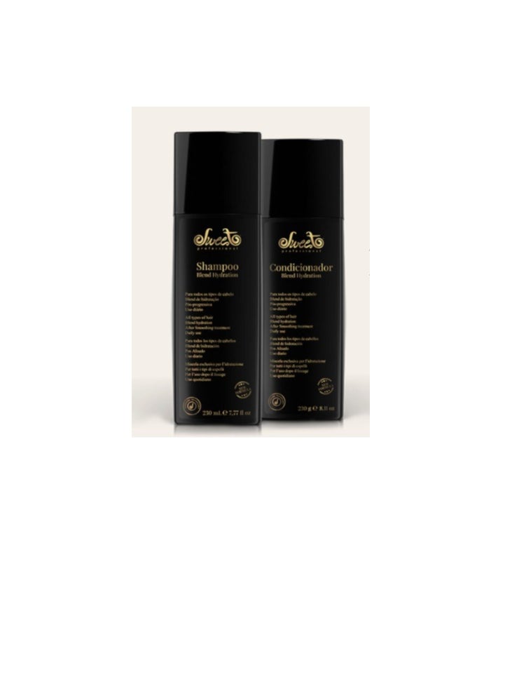 Sweet Professional Hair Shampoo & Conditioner Blend Hydration Mix after Hair Straightening 230g x 2