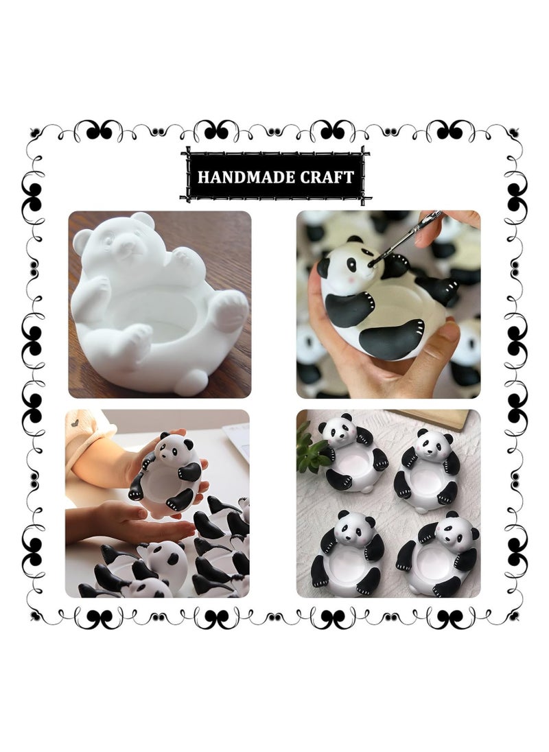 Tea Light Candle Holder, Cute Panda Candle Holder Ring Holder Jewelry Tray Decoration Holder for Tea Light Candle Desk Home Centerpiece Kitchen Room Decoration Panda Gift for Kids Girlfriend