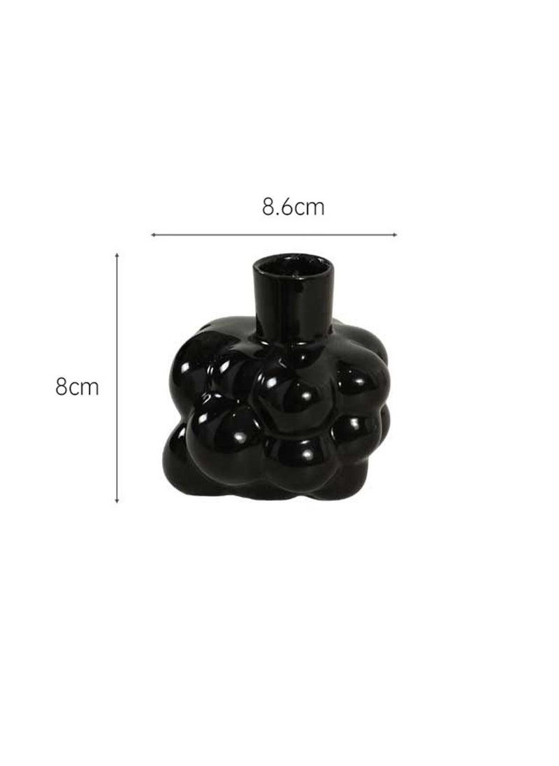 Tall Black Candlestick, Creative Ceramic Candlestick, Suitable For All Kinds Of Candles, Suitable For Family Dining Table Home Decoration