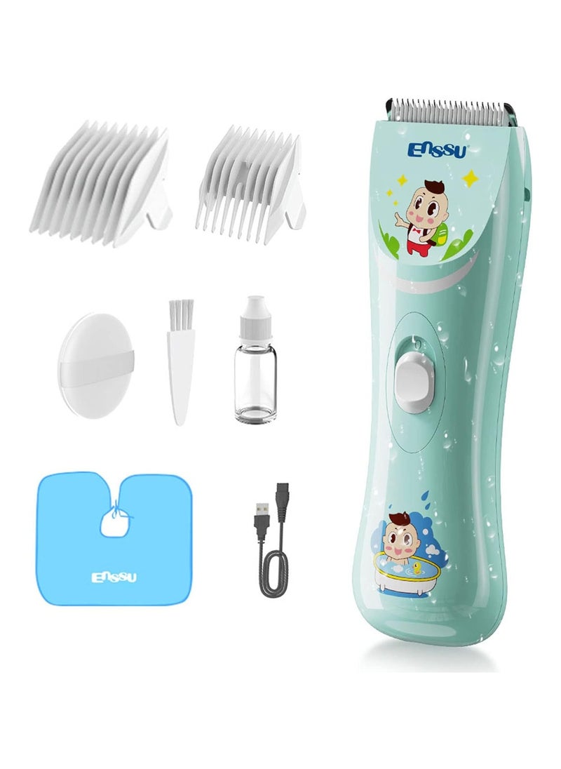 Quiet baby Hair Clippers, Safety kids Hair Trimmers,Silent Chargeable Cordless Professional Hair Clipper for Baby kids Children infant ENSSU