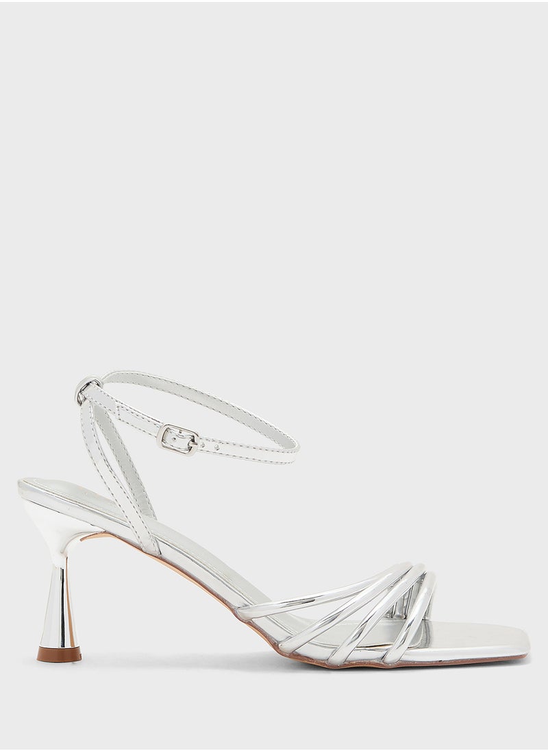 Strappy Counter Strap Heel Sandal