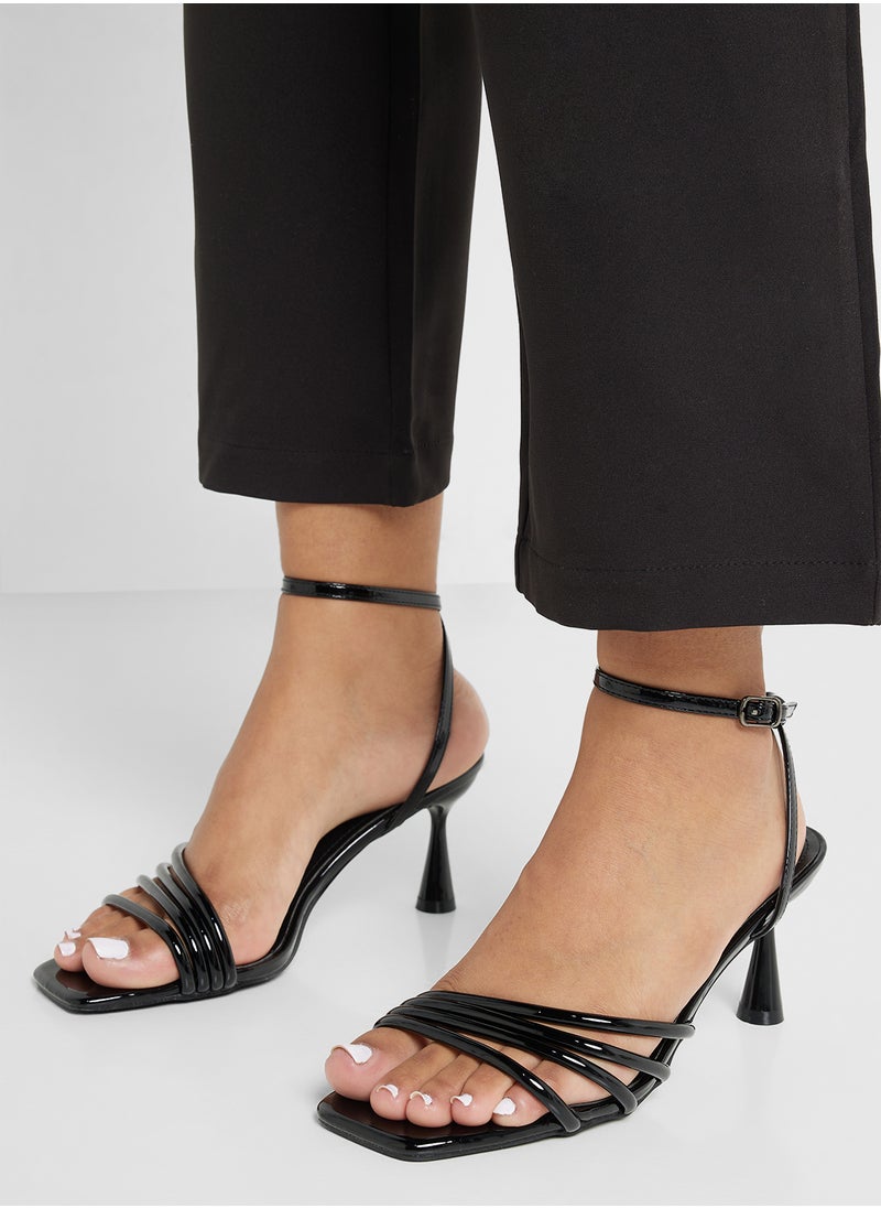 Strappy Counter Strap Heel Sandal