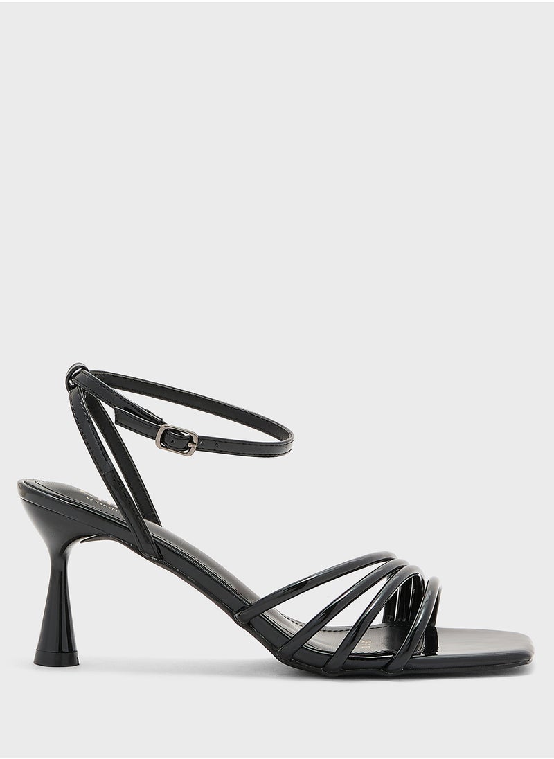 Strappy Counter Strap Heel Sandal