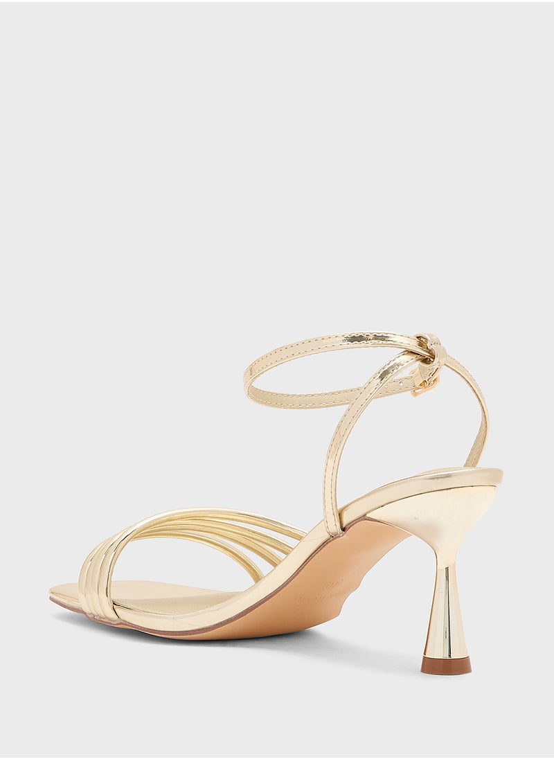 Strappy Counter Strap Heel Sandal