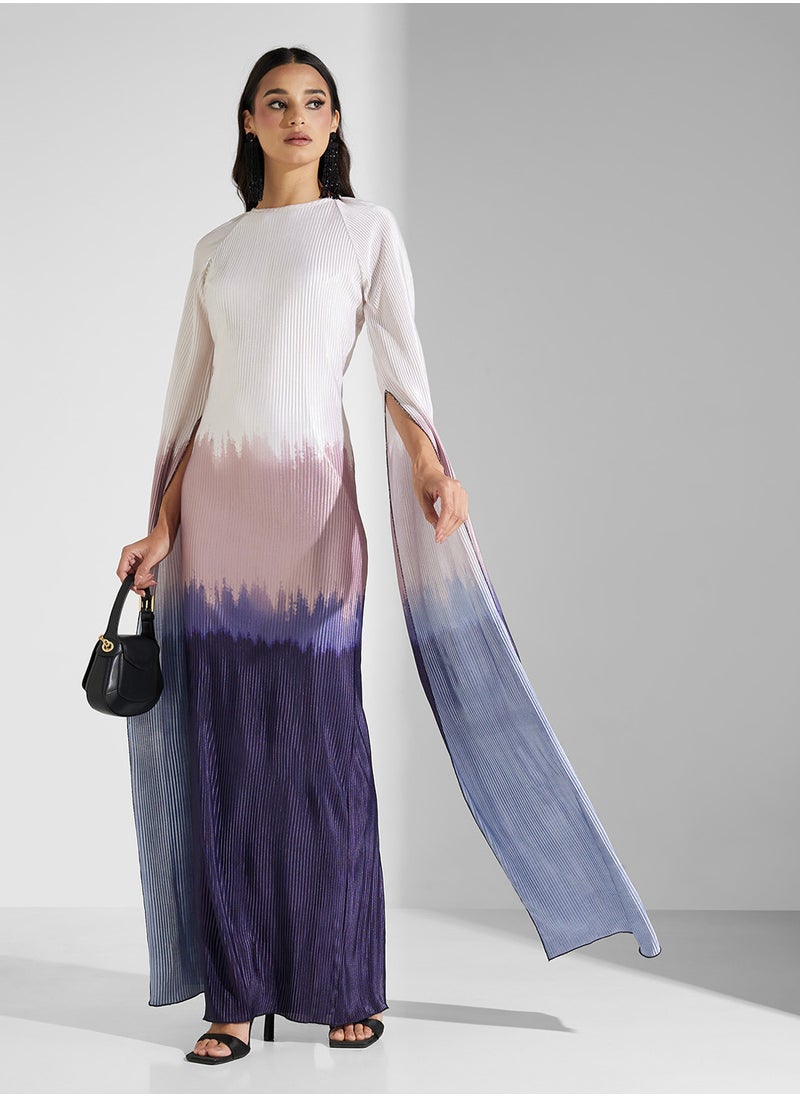 SLIT SLEEVES MAXI DRESS