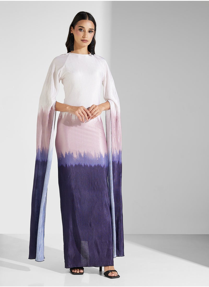 SLIT SLEEVES MAXI DRESS