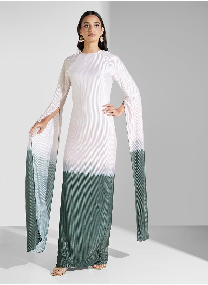 SLIT SLEEVES MAXI DRESS