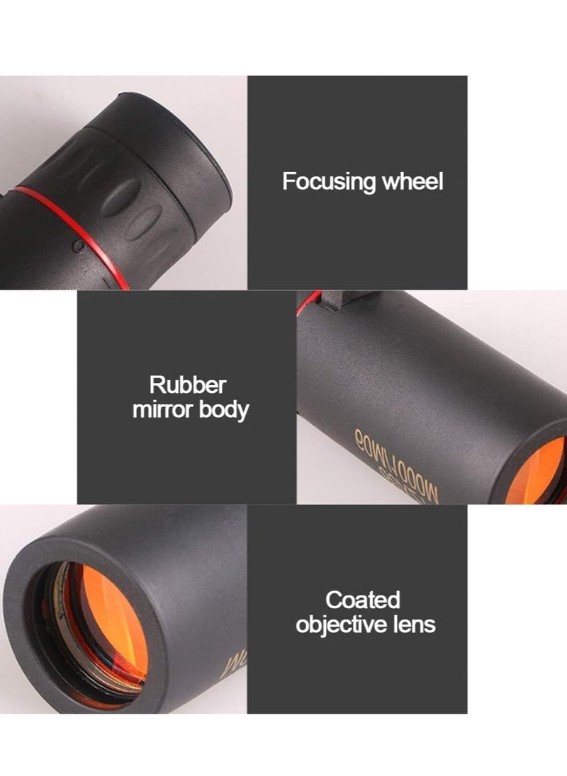 Adult Pocket Monocular Telescope, Mini High Power Handheld Telescope for Bird Watching, Hunting, Camping, Hiking, Live Concerts and Games (60/1000M)