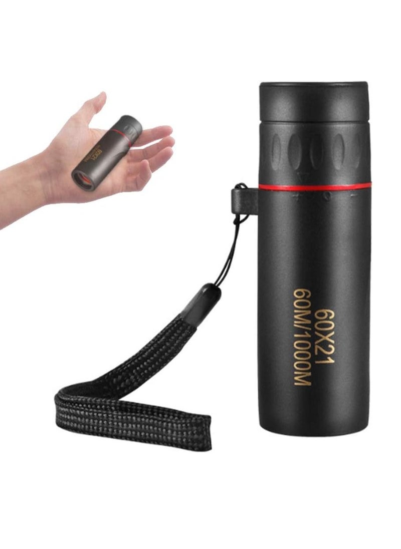 Adult Pocket Monocular Telescope, Mini High Power Handheld Telescope for Bird Watching, Hunting, Camping, Hiking, Live Concerts and Games (60/1000M)